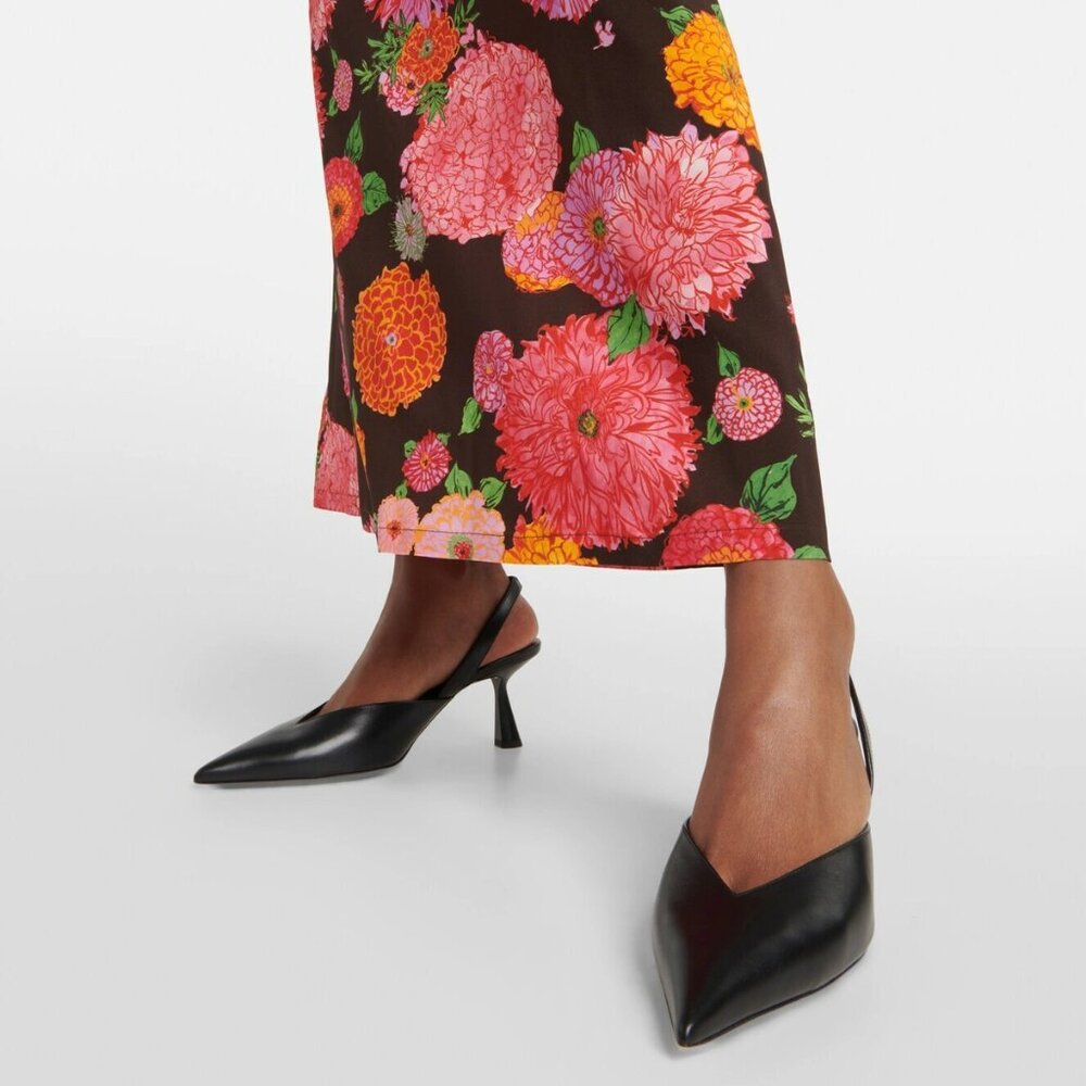 Jimmy Choo Maryanne 65MM Leather Slingback Size 37.5